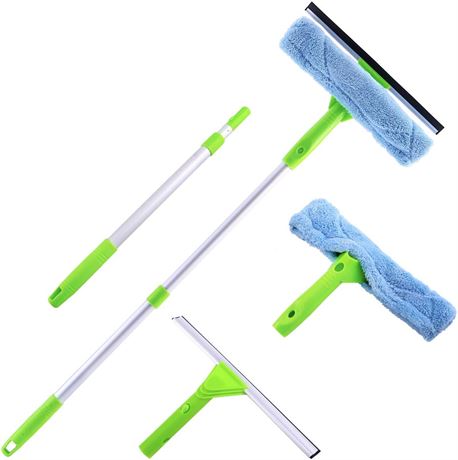 Window Squeegee Cleaner Scrubber 3 in 1 Professional Detachable Cleaning Kit