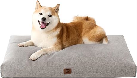 EHEYCIGA Shredded Memory Foam Dog Bed Large, Grey
