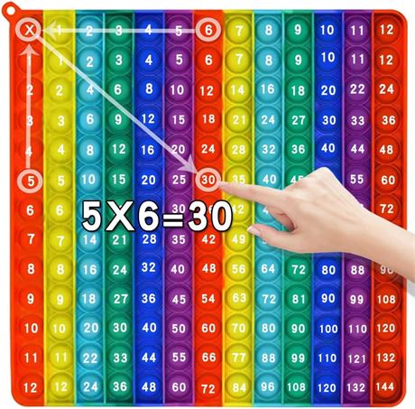 AK-SHIP Multiplication Game Table Bubble Toys Relieve Stress and Anxiety