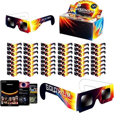 Galaxium Solar Eclipse Glasses AAS Approved 2024 - [50 Pack] Trusted for Canada