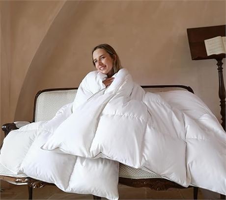 SWITTE Luxury Goose Feather Down Comforter King Size