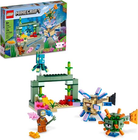 LEGO Minecraft The Guardian Battle Toy Building Set 21180 Underwater Ocean Theme
