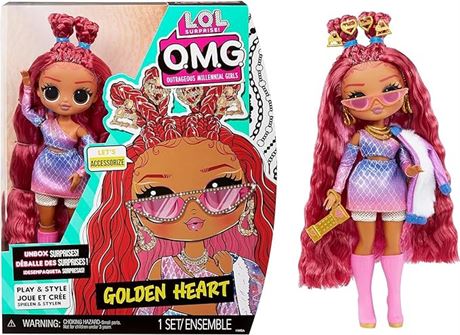LOL Surprise O.M.G. Golden Heart Fashion Doll with Multiple Surprises