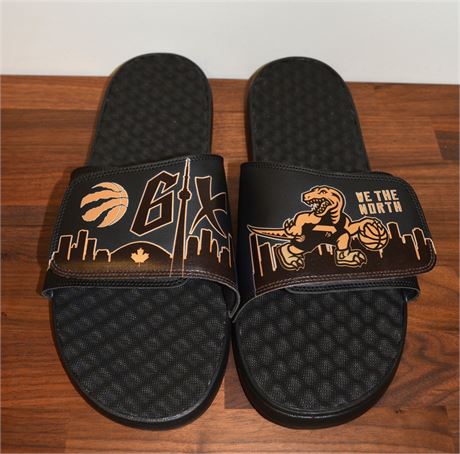 Size 16/17  Islide Custom Player made slide sandals Anunoby 3 Raptors Edition
