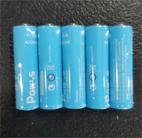 POWXS AA 1.5 Volt High Performance Alkaline Batteries-5 Pack