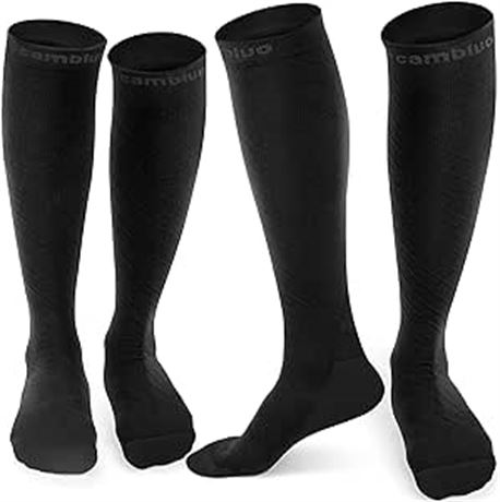 XXL - CAMBIVO 2 Pairs Compression Socks for Women and Men(20-30 mmHg)