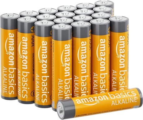 Amazon Basics 20 Pack AAA High-Performance Alkaline Batteries