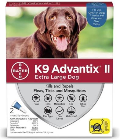 Bayer – K9 Advantix® II Extra Large Dog Once-A-Month Topical Flea
