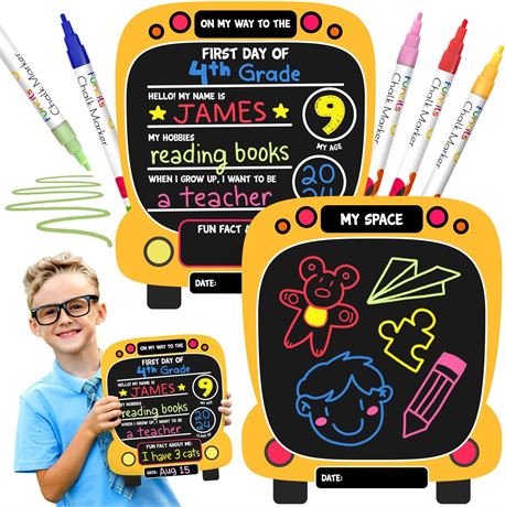 First Day of School Sign (11 x 13") - Double Sided Back to School Sign