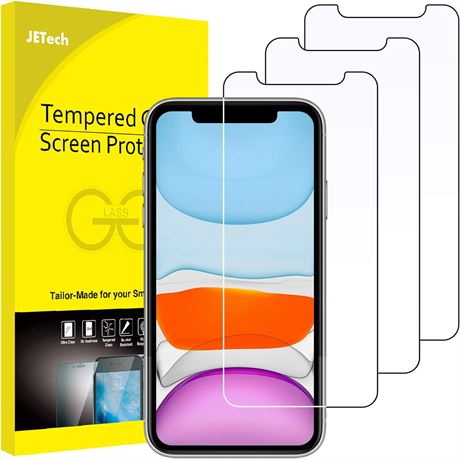 JETech Screen Protector for iPhone 11 and iPhone XR- 3 pack