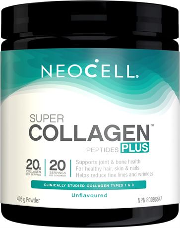 Neocell Collagen Protein Peptides PLUS, Powder | 20 servings, 1 Count