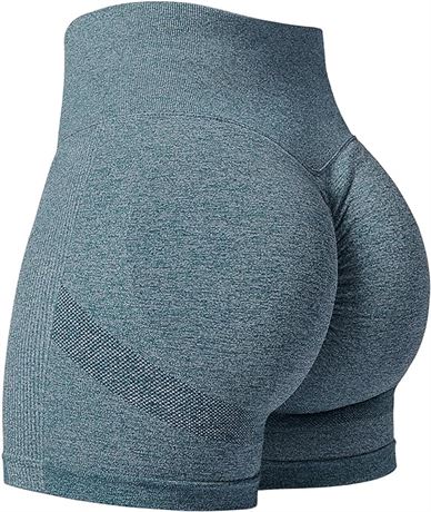 SMALL - YEOREO Professional Women Workout Shorts 3.6" Scrunch Shorts Seamless