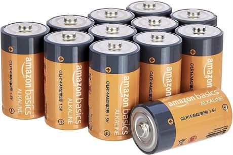 AmazonBasics Type-C Alkaline Batteries, 12-Pack