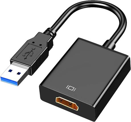 USB to HDMI Adapter, USB 3.0/2.0 to HDMI Cable Multi-Display Video Converter- PC