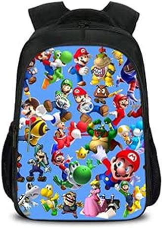 Mari-o Backpack, Mari-o Cartoon Backpack for Kids Boys for School Backpack