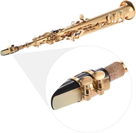 Ebriche Brass Straight Soprano Sax Saxophone Bb B Flat Woodwind Instrument