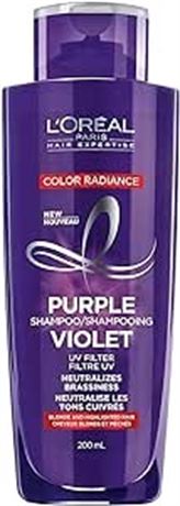 200ml L'Oreal Paris Color Radiance Purple Shampoo, Shampoo For Bleached & Blonde