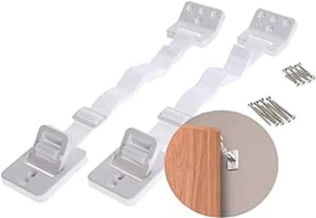 Dreambaby Heavy Duty Hinged Furniture Anchors, 2 Count