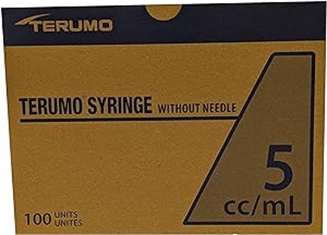 Box of 100 5ml Oral Syringes by Terumo - Luer Slip Tip Syringes Without Needle