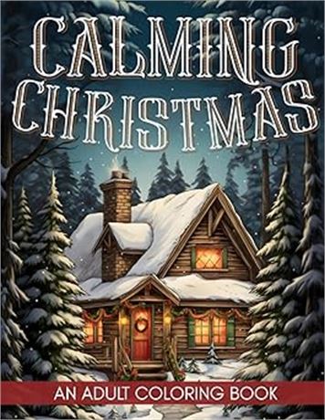 Calming Christmas Coloring Book for Adults: Large Print Pages for Adults & Senio