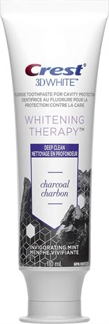 Crest 3D White Charcoal Toothpaste, Whitening Therapy Deep Clean 110mL,