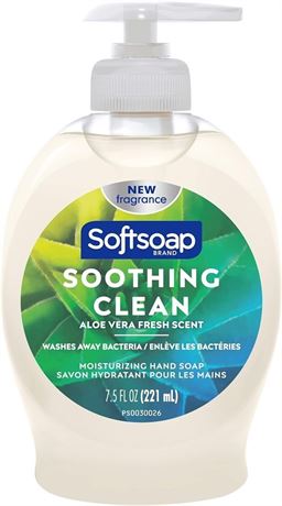 Softsoap Moisturizing Liquid Hand Soap Pump, Aloe, 221 mL