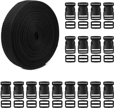 1 Inch Plastic Buckles Kit Include 20 pack Plastic Buckles
