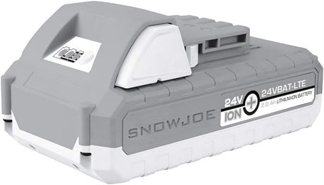 Snow Joe 24VBAT-LTE EcoSharp LITE 24 Volt 2.0 Ah Lithium-Ion Battery, White
