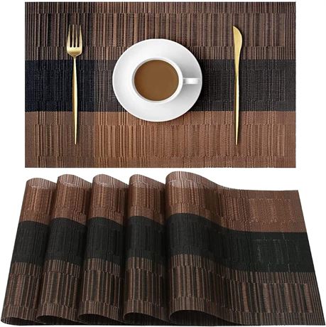 Placemats, Placemats for Dining Table Set of 6, Heat-Resistant Place mats