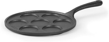 Commercial CHEF Cast Iron Pancake Pan, Silver Dollar Pancake Griddle