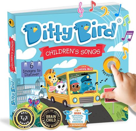 Ditty Bird Musical Books for Toddlers | Fun Children's Nursery Rhyme Book