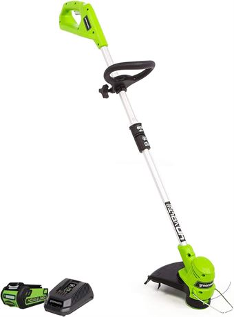 Greenworks 40V 12" String Trimmer, 2.0Ah Battery and Charger - STF309