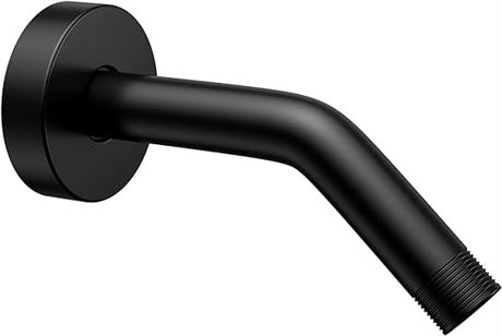 YASFEL 6 Inch Shower Arm Shower Extension Arm Pipe with Flange and Teflon Tape