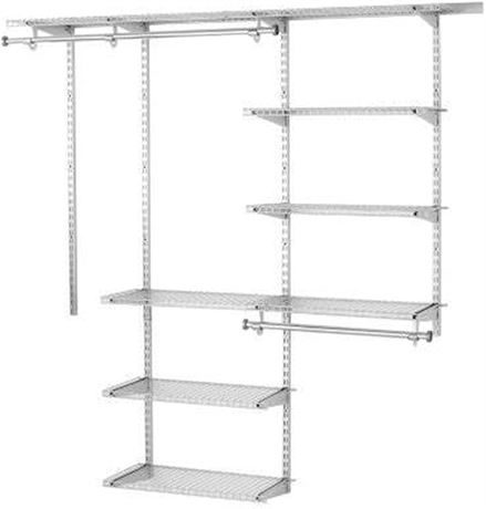 Rubbermaid Configurations 3- to 6-Foot Deluxe Custom Closet Kit (FG3H8800TITNM)