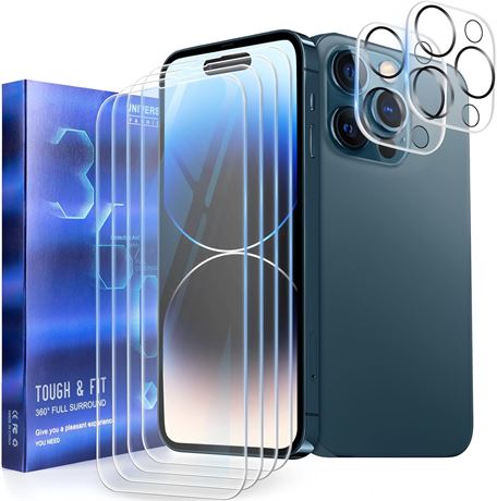iPhone 14 Pro Max Qoosea [4+2] Screen Protector Glass Clear