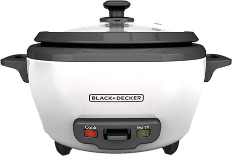 BLACK+DECKER 2-in-1 Rice Cooker & Food Steamer - 6-Cup Capacity, Automatic Keep