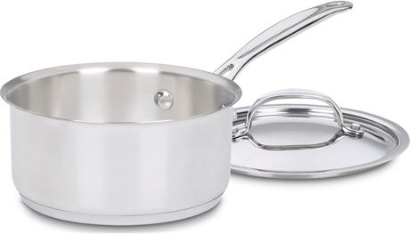 Cuisinart 719-14 Chef's Classic Stainless 1-Quart Saucepan with Glass Cover