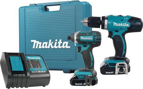 Makita DLX2141SY 18V LXT Cordless Compact 2-Tool Combo Kit with 2 Batteries