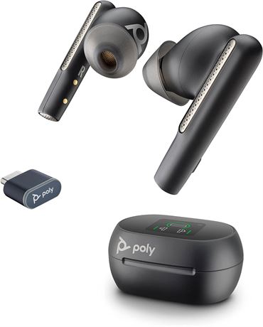 Poly Voyager Free 60+ True Wireless Earbuds (Plantronics) - Noise-Canceling Mics
