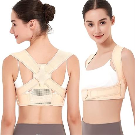 SMALL/MED - Posture Corrector for Women and Men, Breathable Back Brace