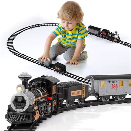 Electric Train Set for Kids, Lucky Doug Battery-Powered Train Toys