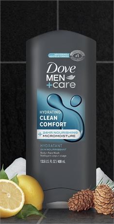 400ml  Dove Men + Care Hydrating Clean Comfort Body and Face Wash