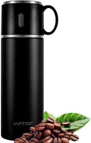 Thermose Bottle with Tumbler, 480ml Stainless Steel Double Wall Insulated Flask