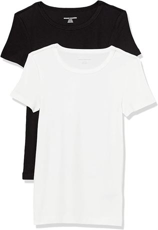 LRG -  Essentials Women's Slim-Fit Short-Sleeve Crewneck T-Shirt, Pack of 2