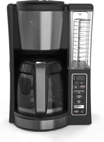 Ninja CE200C, 12-Cup Programmable Coffee Brewer, Black/Silver (Canadian Version)