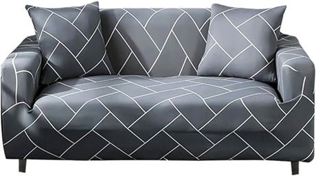 LRG - HOTNIU Stretch Sofa Covers Printed Couch Cover 3 Seat Polyester Spandex