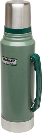 Stanley Classic Vacuum Bottle, Hammertone Green, 1.1 QT / 1.0 L