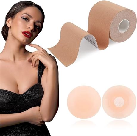 2pcs Deilin Boob Tape, Breast Lift Body Tape, Bob Tape for Large Breasts