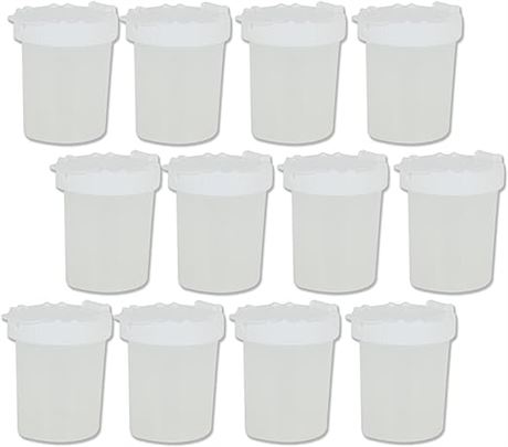 Sargent Art 12 No-Spill Paint Cups, White (Pack Of 12)