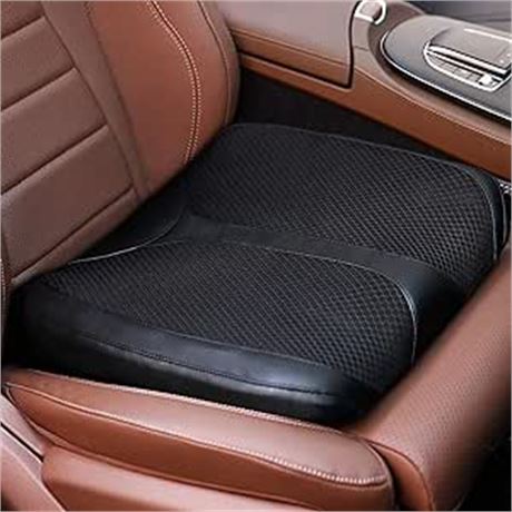 QYILAY Car Memory Foam Heightening Front Seat Cushion for Short People Driving
